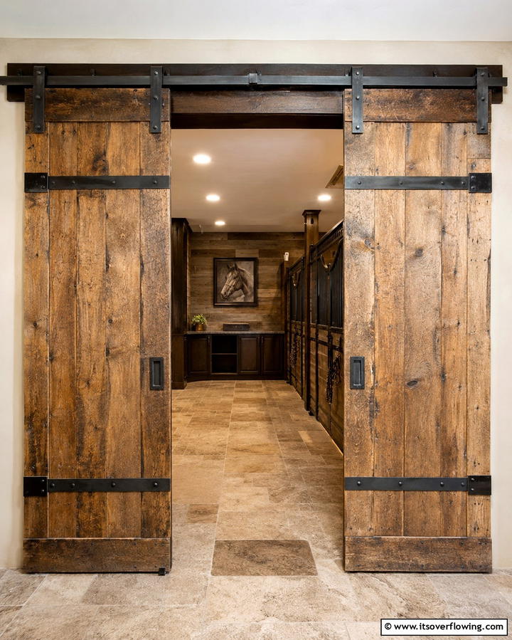 Sliding Barn Doors - 30 Functional Tack Room Organization Solutions