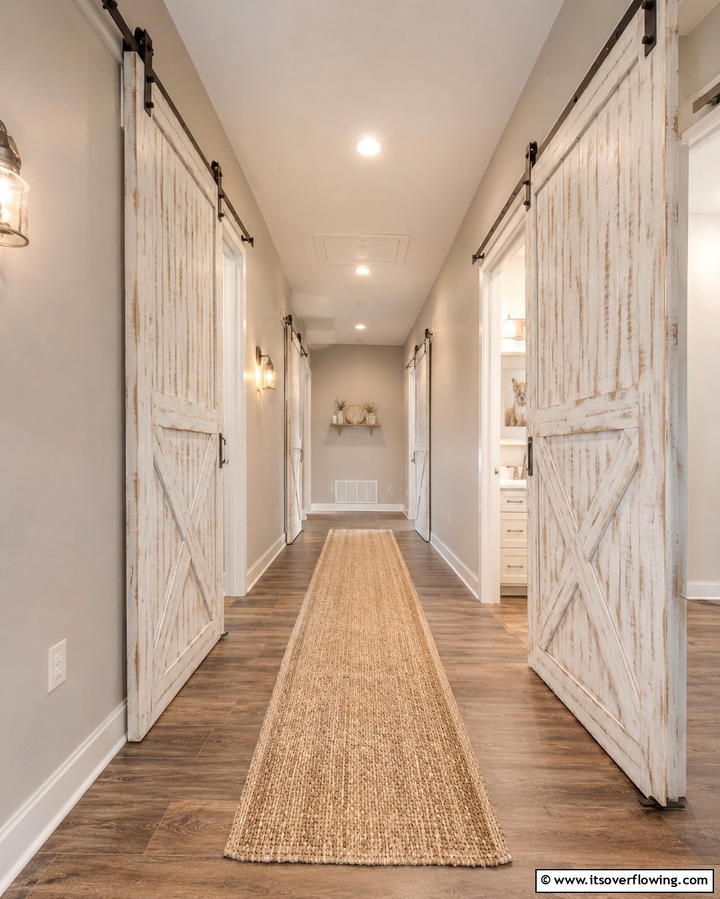 Sliding Barn Doors for Rustic Elegance - 25 Rustic Barndominium Interior Design Ideas