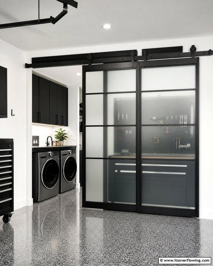 Sliding Barn Doors for Style and Function - 25 Functional Garage Laundry Room Combo Ideas