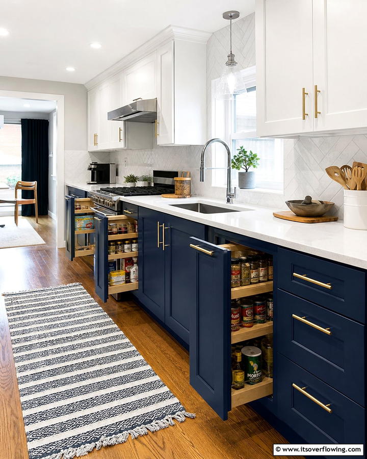 Sliding Cabinet Pull Outs - 21 Small Kitchen Storage Hacks for Efficient Spaces