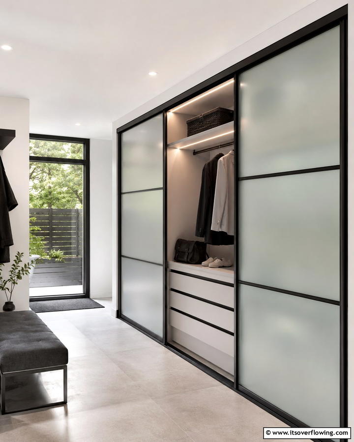 Sliding Door Closets - 25 Small Mudroom Ideas to Organize Your Entryway