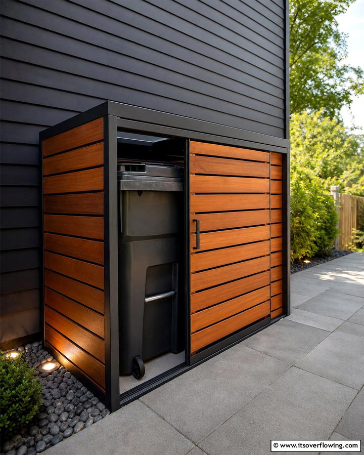 Sliding Door ShedExact - 25 Garbage Can Storage Ideas for Neat Spaces