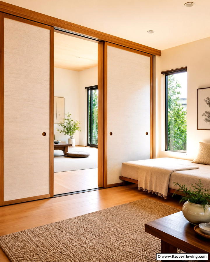 Sliding Doors to Maximize Space - 25 Japanese Style Living Room Ideas for Serenity