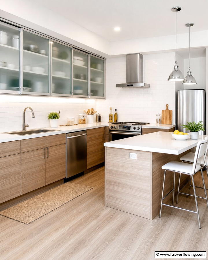 Sliding Glass Door Cabinets - 20 Modern Style Glass Kitchen Cabinets for a Sleek Look