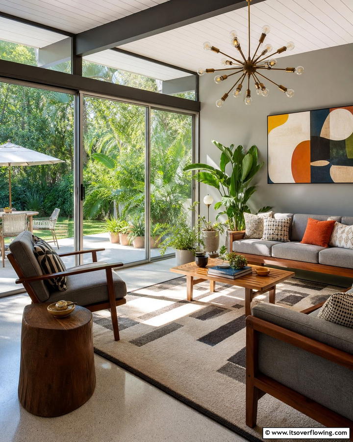 Sliding Glass Doors - 20 Mid-century Modern Sunroom Ideas for a Retro Vibe