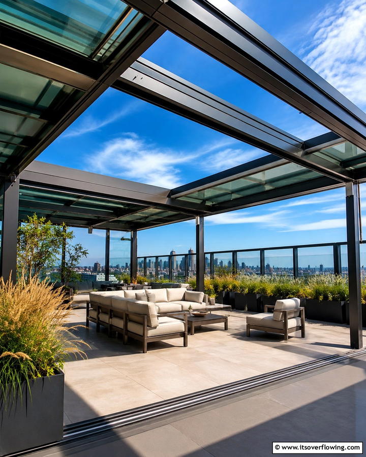 Sliding Panel Roof - 25 Covered Deck Ideas for Year-Round Outdoor Living