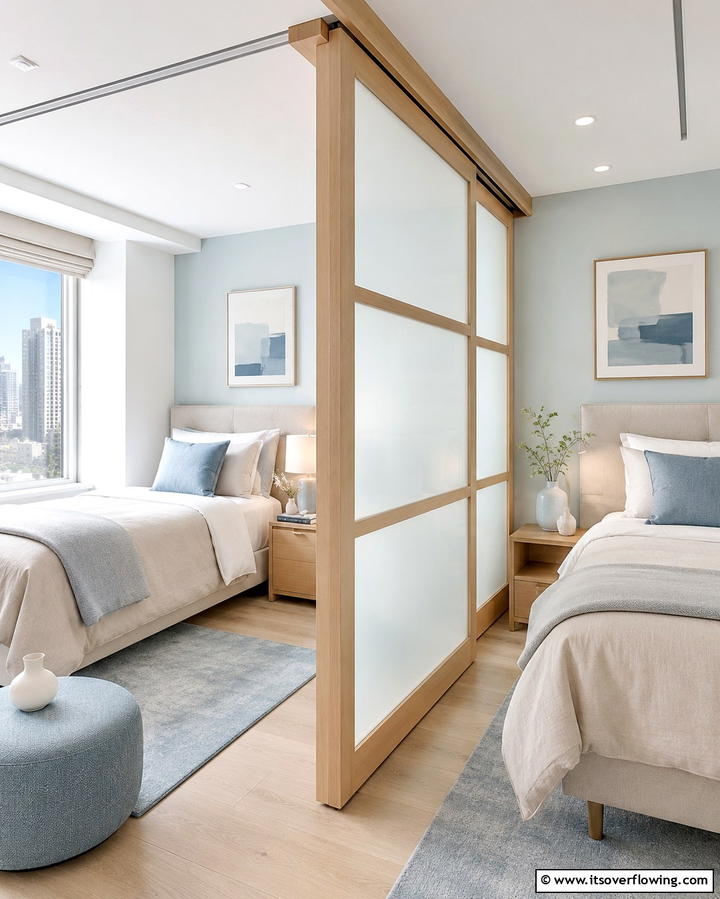 Sliding Partition Walls - 25 Shared Bedroom Ideas for Small Rooms to Maximize Space