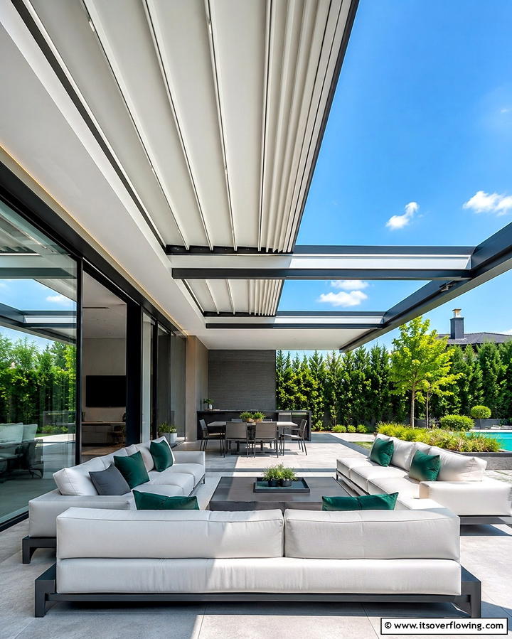 Sliding Roof Panels - 25 Pergola Shade Ideas to Transform Your Outdoor Space