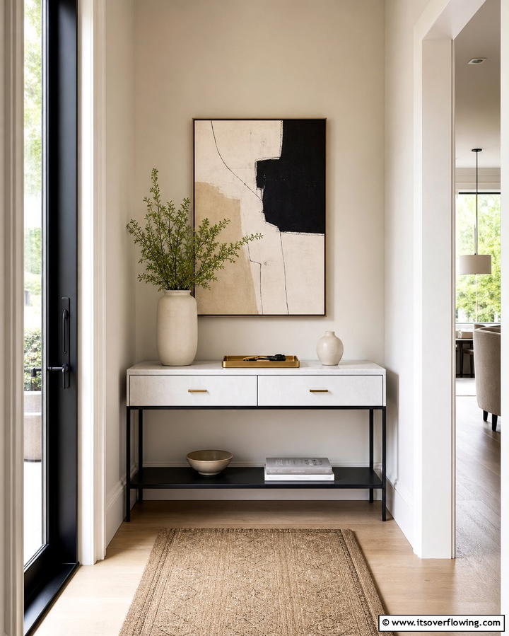 Slim Console Tables with Storage - 25 Hallway Storage Ideas to Maximize Space