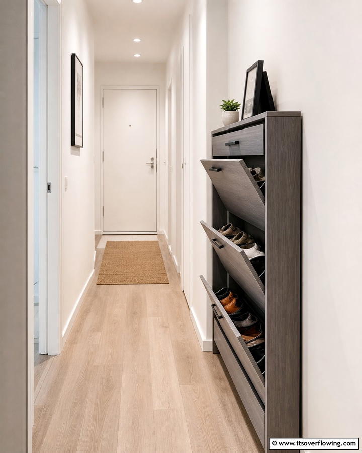 Slim Shoe Cabinets for Narrow Spaces - 25 Hallway Storage Ideas to Maximize Space