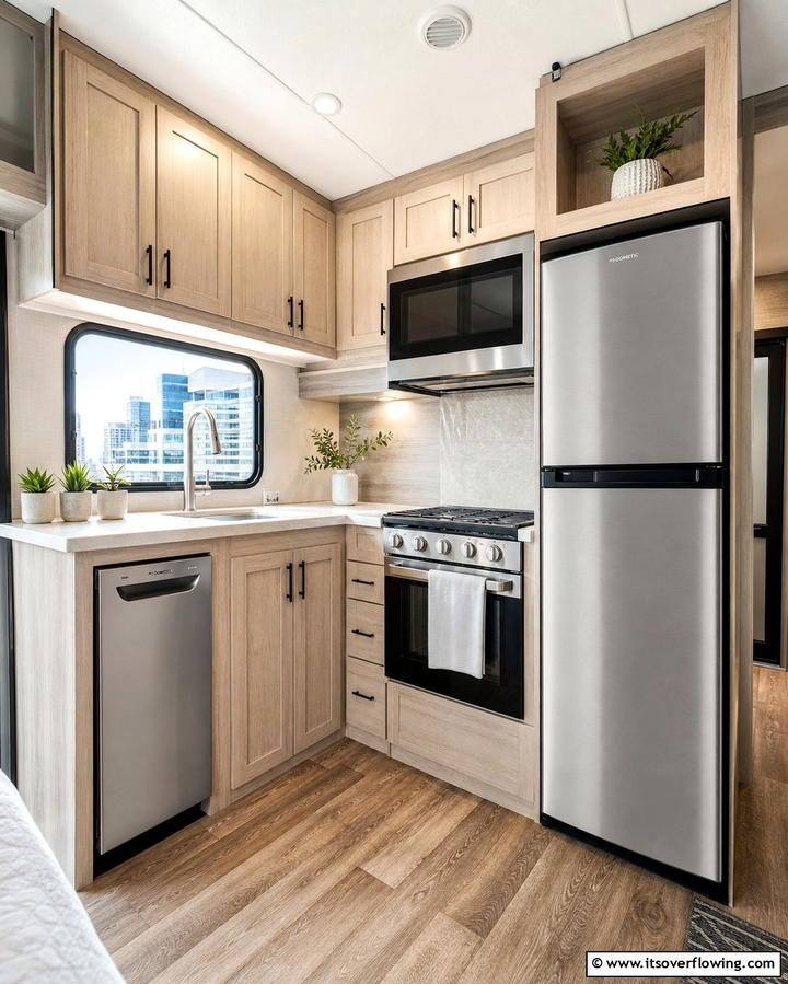 Slimline Appliances - 25 Mobile Home Kitchen Ideas for Stylish Living