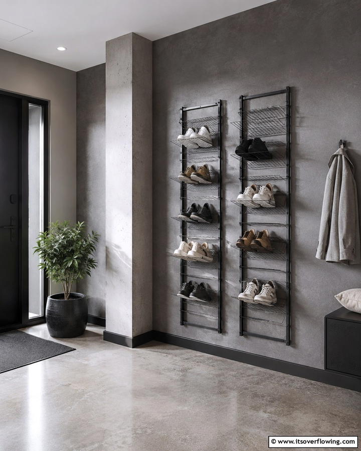 Slimline Shoe Racks - 25 Small Mudroom Ideas to Organize Your Entryway