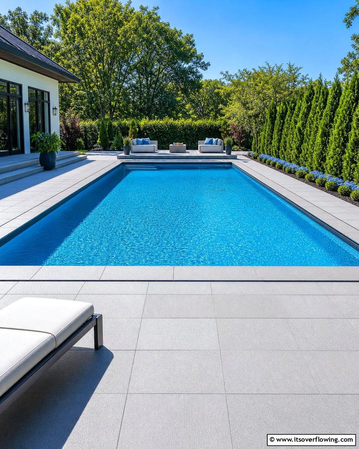 Slip Resistant Serenity - 21 Pool Tile Designs to Refresh Your Swimming Area Style
