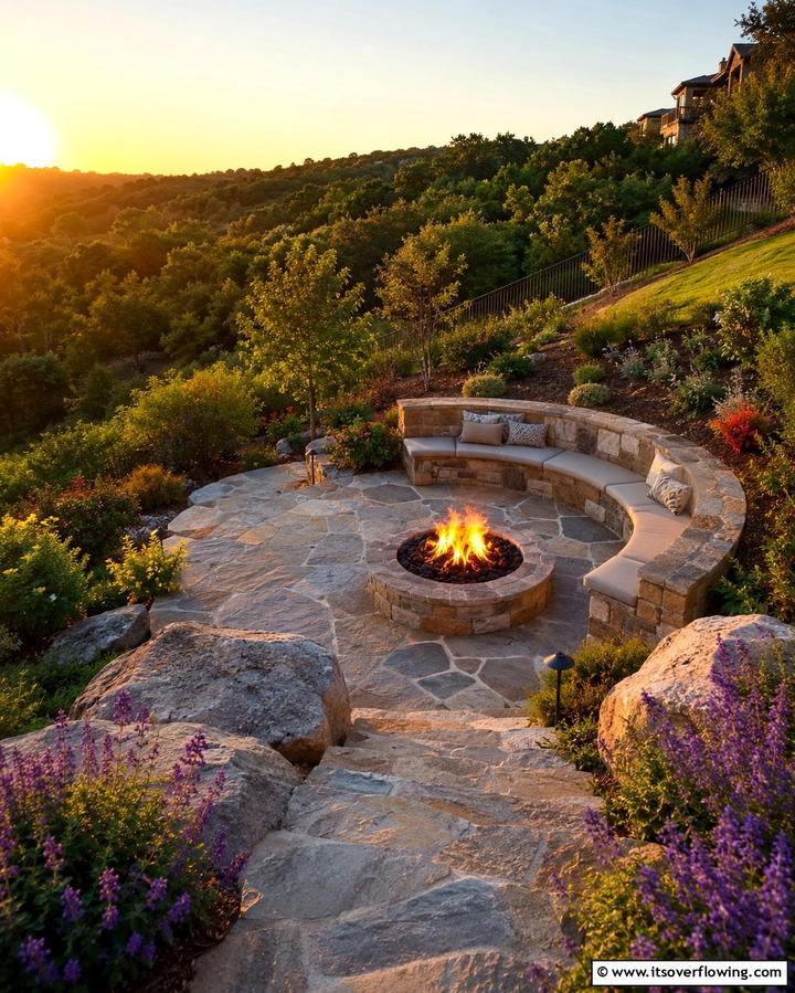 Sloped Fire Pit Area - 25 Down Sloped Backyard Ideas for a Unique Outdoor Space
