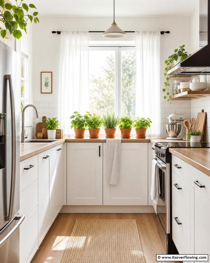 Small Herb Garden Installation - 21 Small Kitchen Ideas on a Budget for Maximized Space
