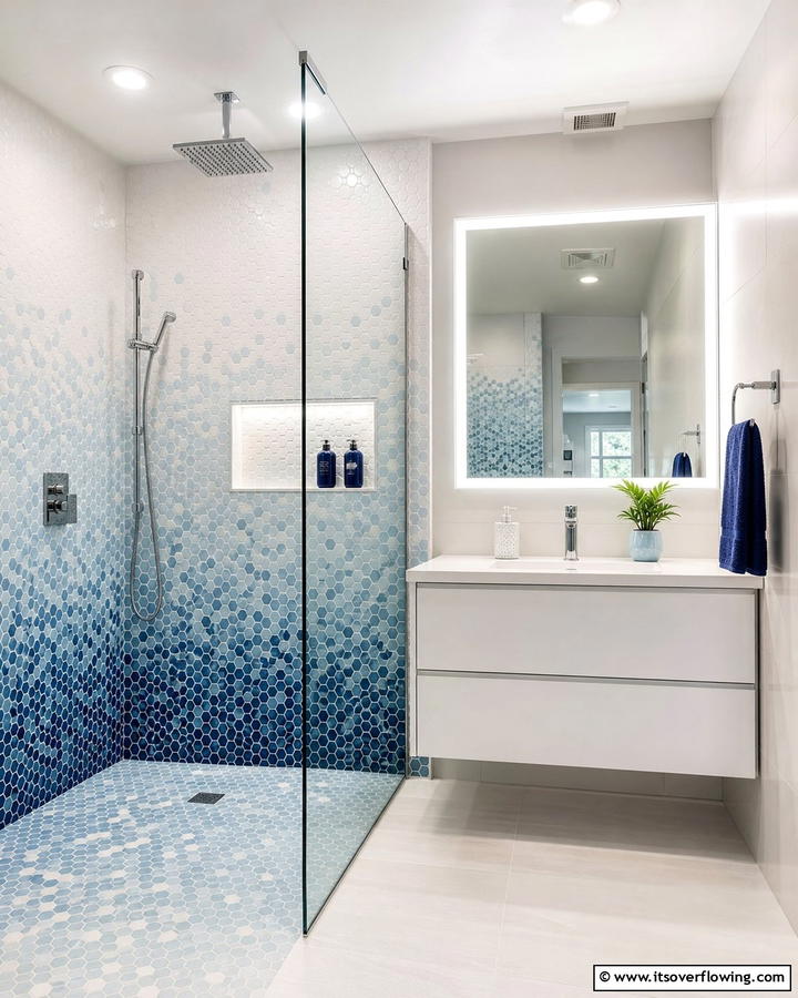 Small Hexagon Mosaic Patterns - 20 Hexagon Tiles Ideas for Bathrooms with Style