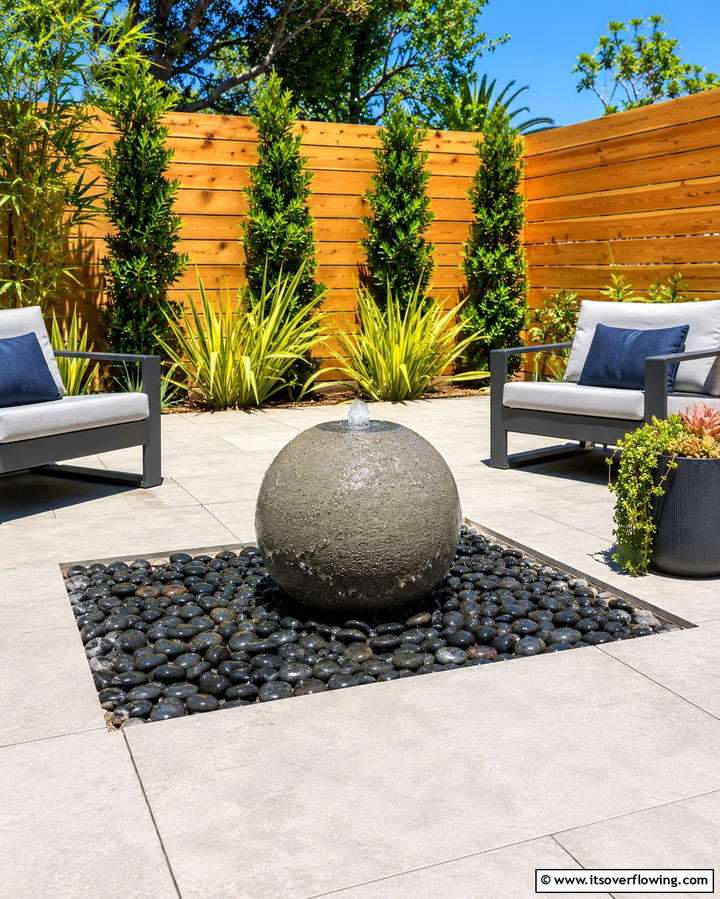 Small Patio Fountain - 25 Small Backyard Patio Ideas for a Relaxing Outdoor Oasis