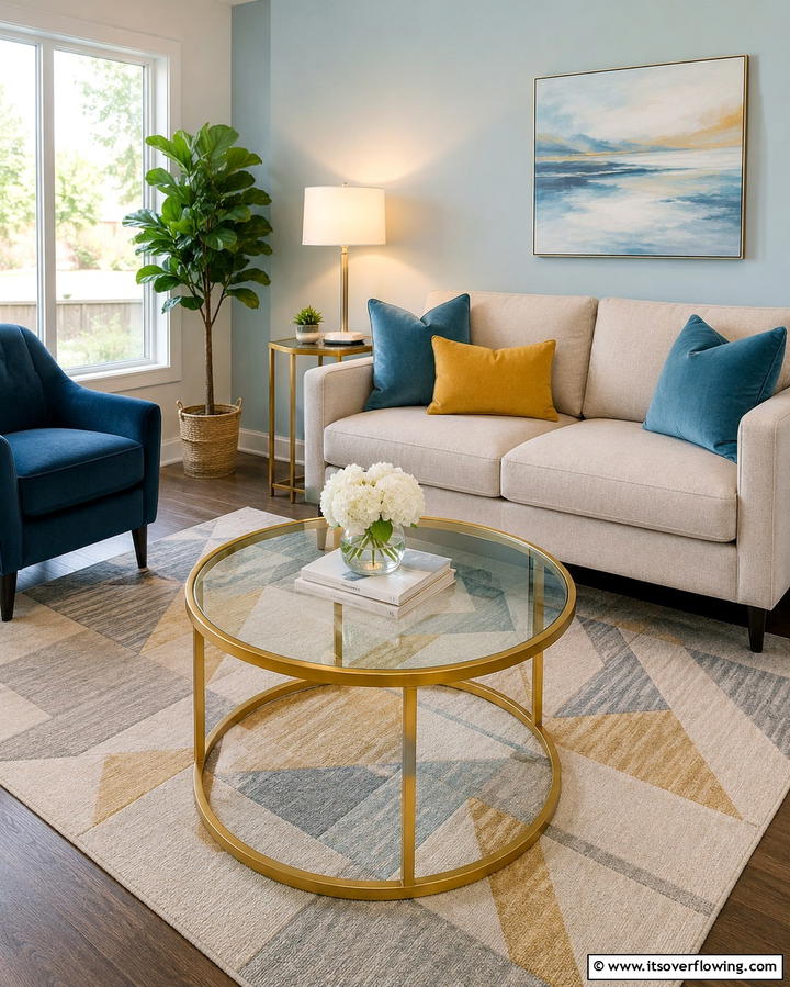 Small Round Coffee Table - 30 Functional Basement Furniture Ideas for Multi-Use Spaces