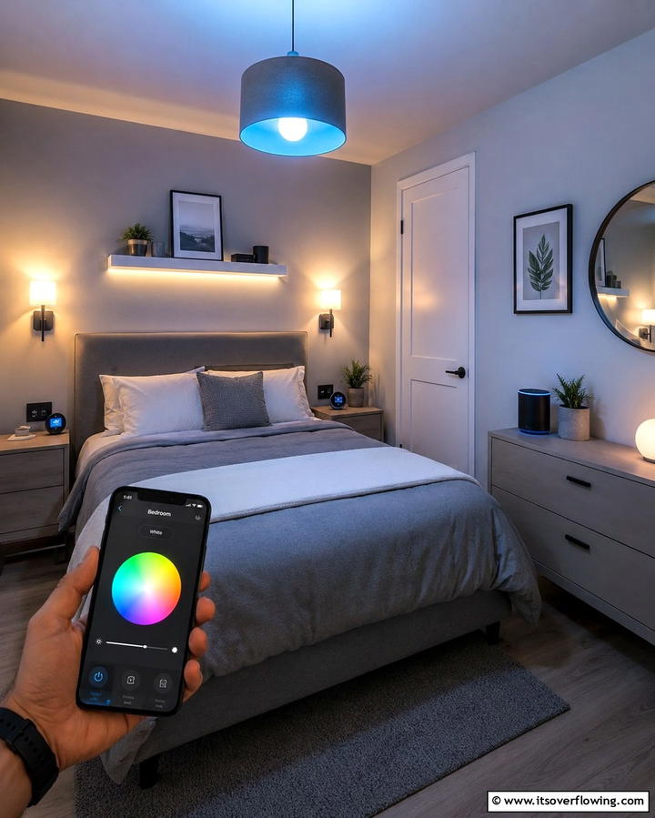 Smart Bulbs - 20 Small Bedroom Lighting Ideas for a Cozy and Inviting Space