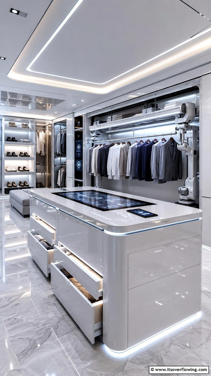 Smart Closet Island - 30 Closet Island Ideas- Luxurious Walk-In Storage Solutions