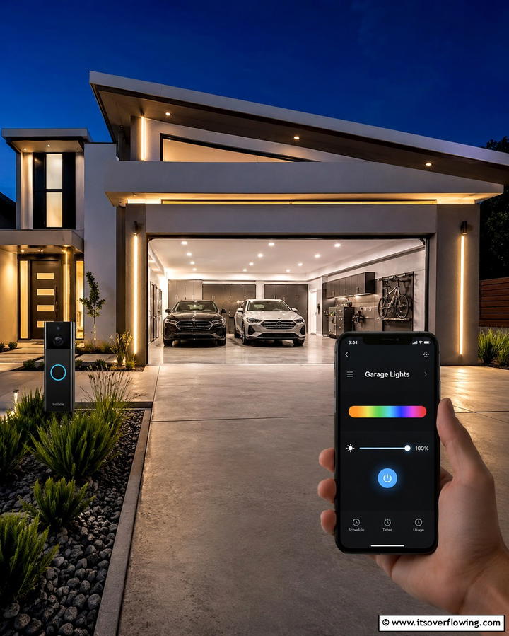 Smart Garage Lighting for Modern Convenience - 25 Exterior Garage Lighting Ideas to Illuminate Your Home