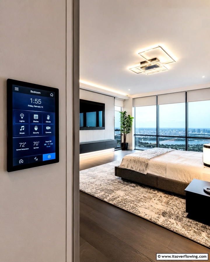 Smart Home Automation - 30 Bachelor Room Ideas for Modern Masculine Spaces