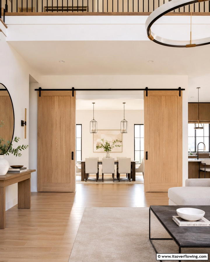 Smart Home Integrated Barn Door - 30 Stylish Barn Door Ideas for Modern Home Organization