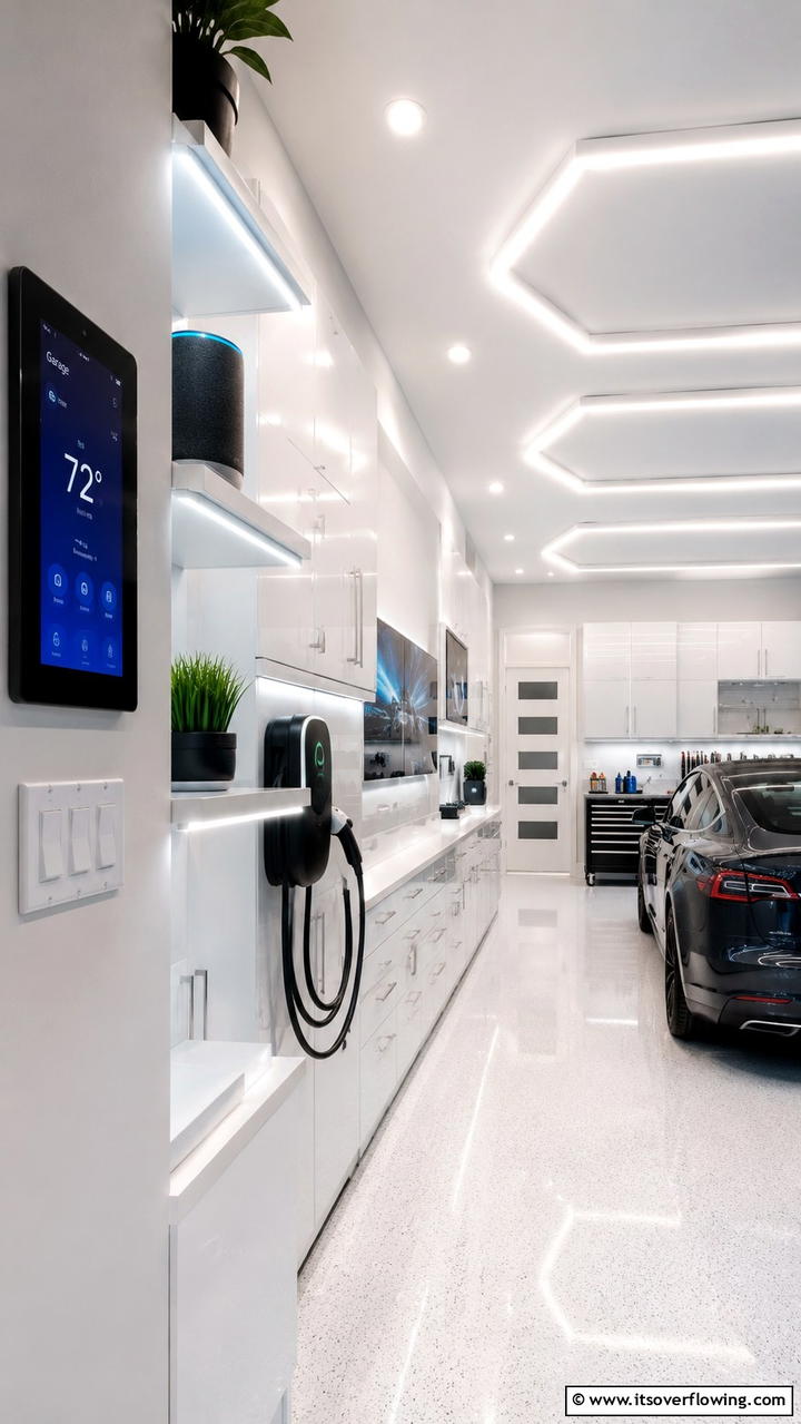 Smart Home Integrated Lighting - 30 Garage Lighting Ideas for Bright, Functional Spaces