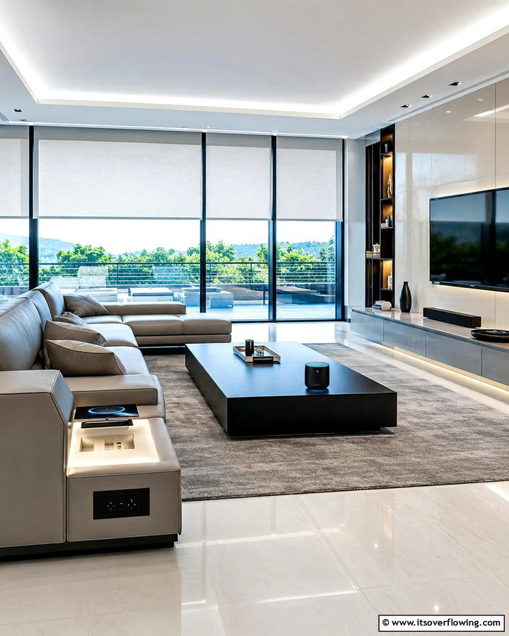 Smart Home Integration - 25 Mens Living Room Ideas for a Masculine Look