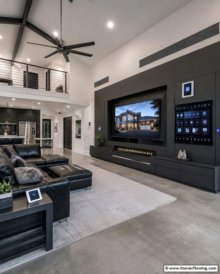 Smart Home Integration - 30 Barndominium Interior Ideas for Spacious Living Designs