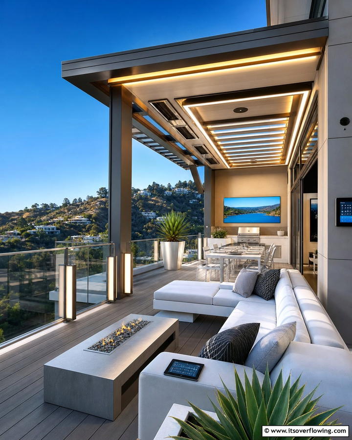Smart Home Integration Deck - 21 Second Floor Deck Ideas for Elevated Outdoor Living