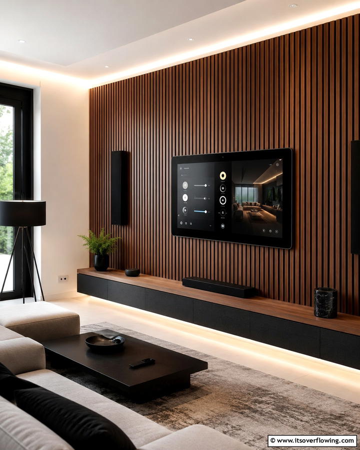 Smart Home Integration for Seamless Control - 30 Media Room Ideas for Ultimate Living Room Entertainment