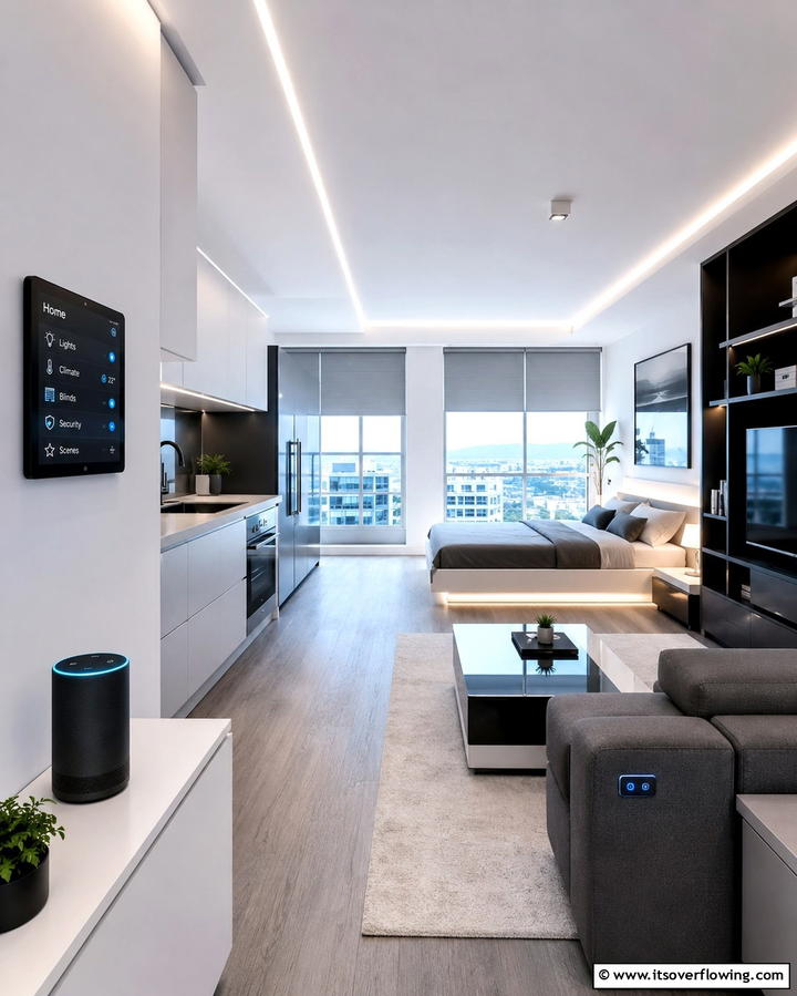 Smart Home Technology Integration - 30 Studio Apartment Ideas to Maximize Small Space Efficiency