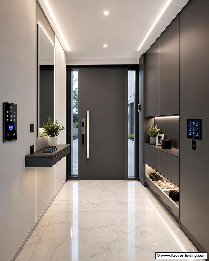 Smart Integrated Entryway - 21 Entryway Ideas to Create a Welcoming First Impression