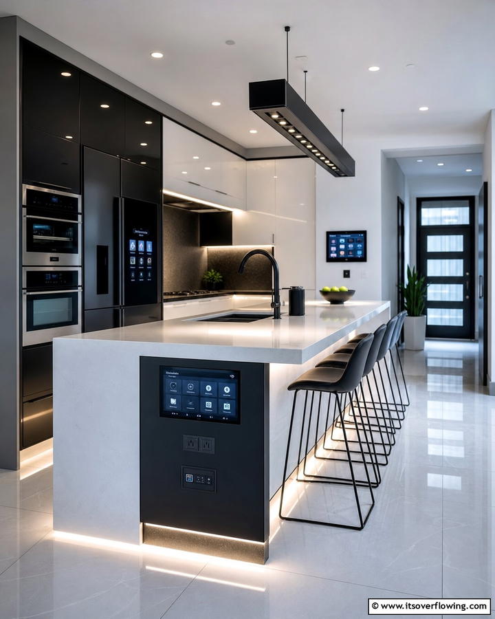 Smart Kitchen Connectivity - 21 Kitchen Peninsula Ideas for Functional Layouts