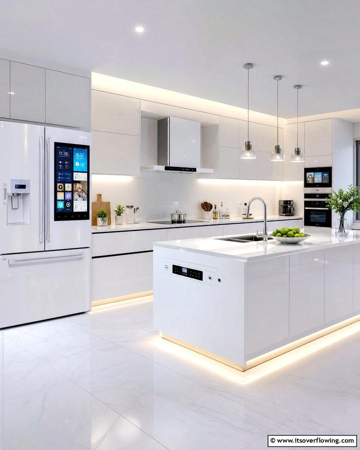 Smart Kitchen with White Appliances - 21 Kitchen Ideas with White Appliances for a Clean Look