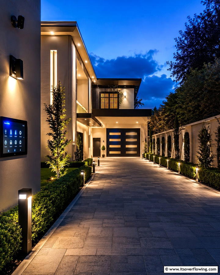 Smart Lighting Systems - 25 Driveway Lighting Ideas to Illuminate Your Home