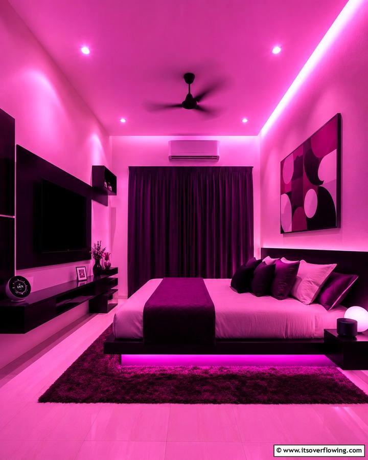 Smart Lights for Customizable Control - 25 Small Bedroom Lighting Ideas to Brighten Your Space