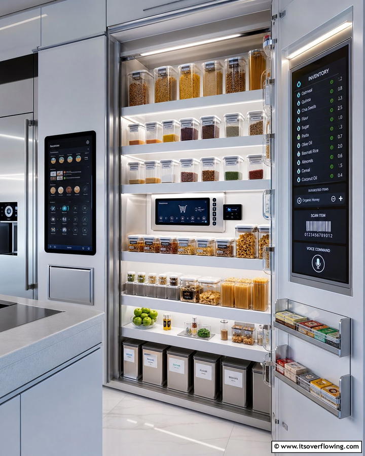 Smart Pantry Technology - 21 Larder Cupboard & Pantry Ideas for Organized Kitchens