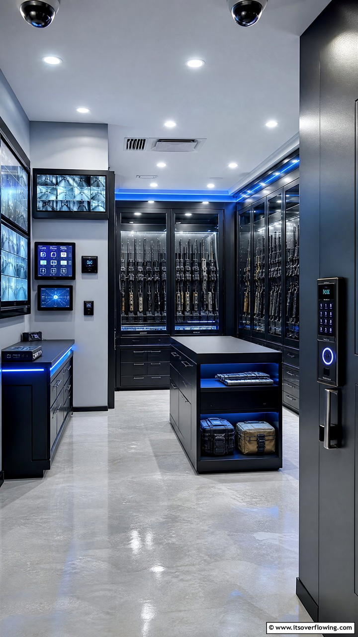 Smart Security Systems - 25 Man Cave Gun Room Ideas for the Ultimate Space