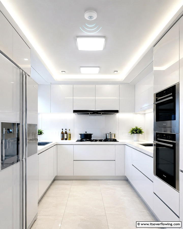 Smart Sensor Activated Fixtures - 30 Small Kitchen Lighting Ideas to Brighten Compact Spaces