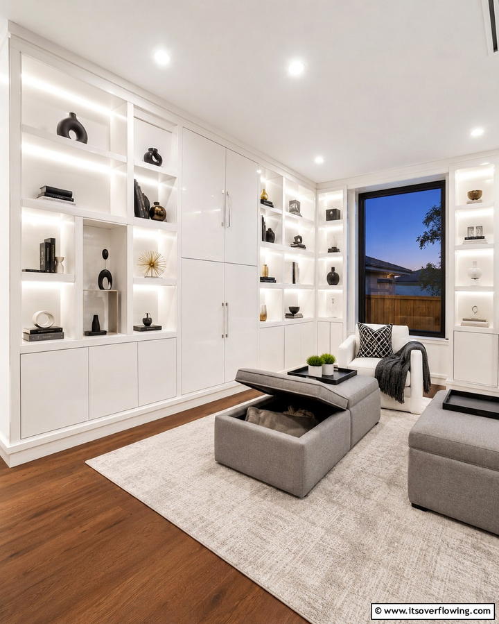Smart Storage Solutions - 30 Pinterest Living Room Decor Ideas for 2024 Trends