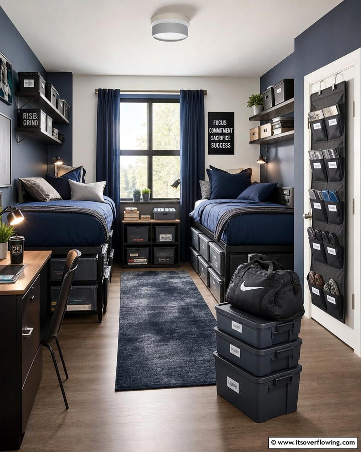 Smart Storage Solutions - 25 Boys Dorm Room Ideas for Stylish Spaces