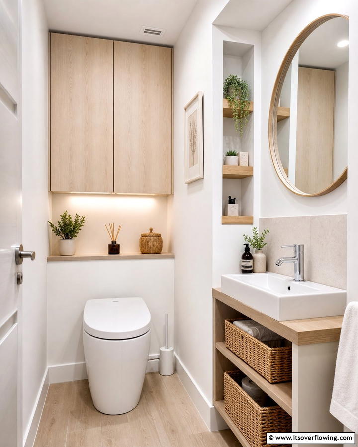 Smart Storage Solutions - 25 Downstairs Toilet Ideas for Small Spaces
