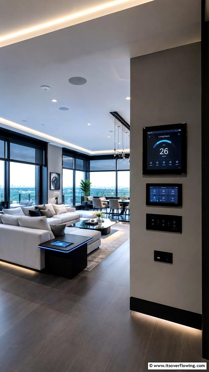 Smart Technology Integration - 30 Grey House With Black Trim Ideas- Bold Exterior Designs