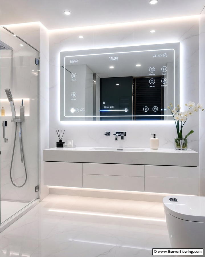 Smart Touch Control Mirror - 21 Stunning Bathroom Mirror Ideas to Enhance Your Vanity Area