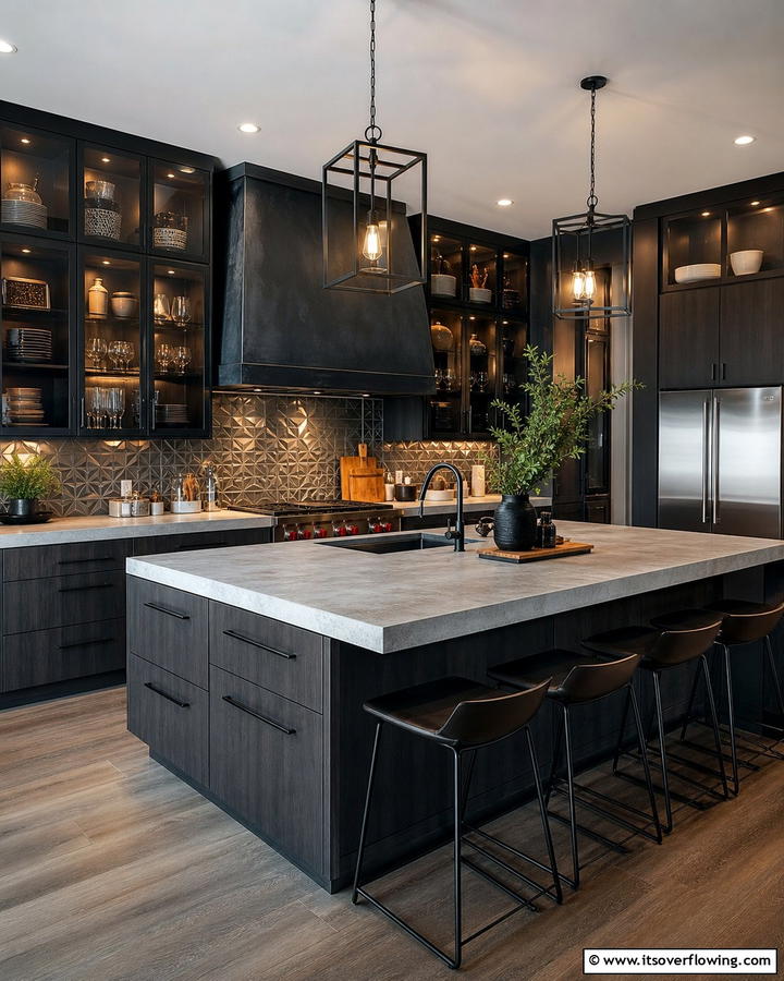 Smoked Glass Cabinets - 20 Modern Style Glass Kitchen Cabinets for a Sleek Look