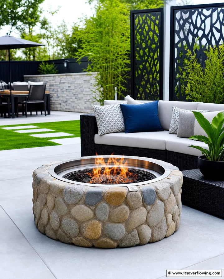 Smokeless Fire Pit with Rock Surround - 25 Rock Fire Pit Ideas for Outdoor Gatherings