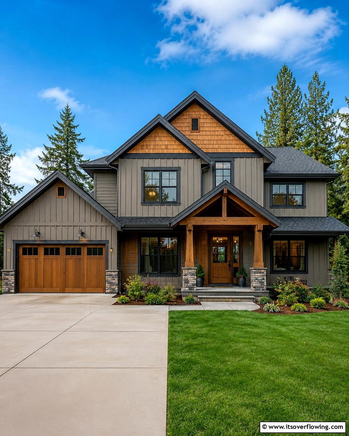 Smokey Taupe for a Subtle Neutral - 25 Paint Colors for a Modern Black House With Cedar Accents