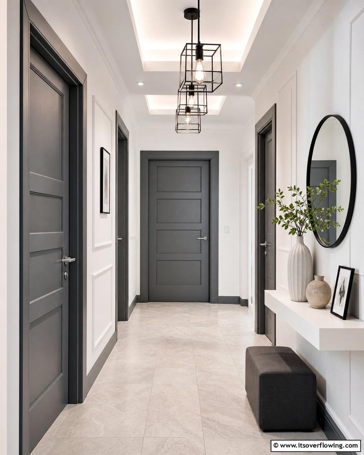 Smoky Gray - 30 Interior Door Color Ideas to Refresh Your Home’s Style